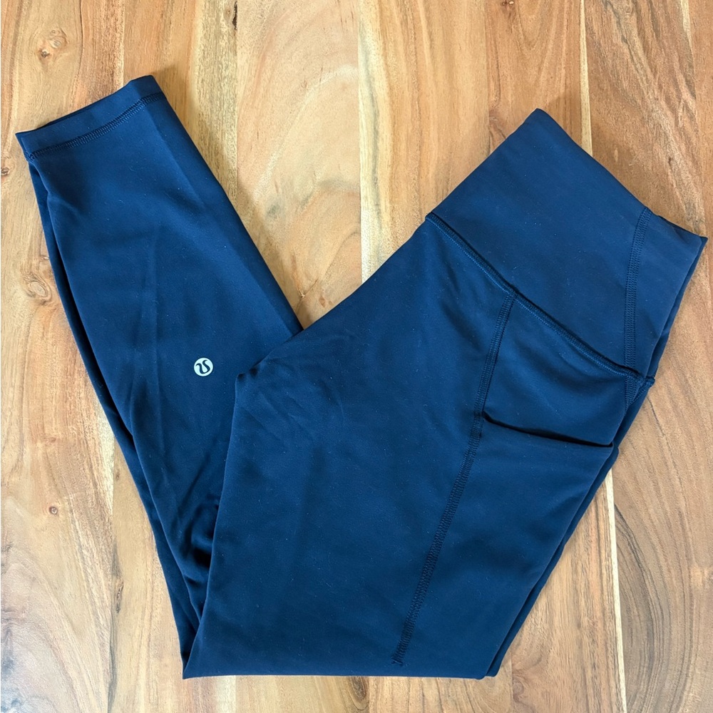 Lululemon Wunder Train Tight 25" with Pockets in Navy